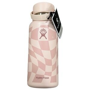 Hydro Flask 32 oz Wide Mouth Flex Straw Checkered Ecru Bottle